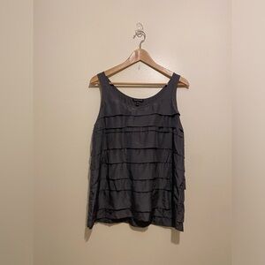 Eileen Fisher Gray Layered Silk blouse . Size M